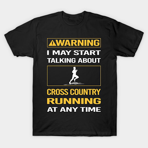 Funny Yellow Warning Cross Country Running XC T-Shirt by relativeshrimp